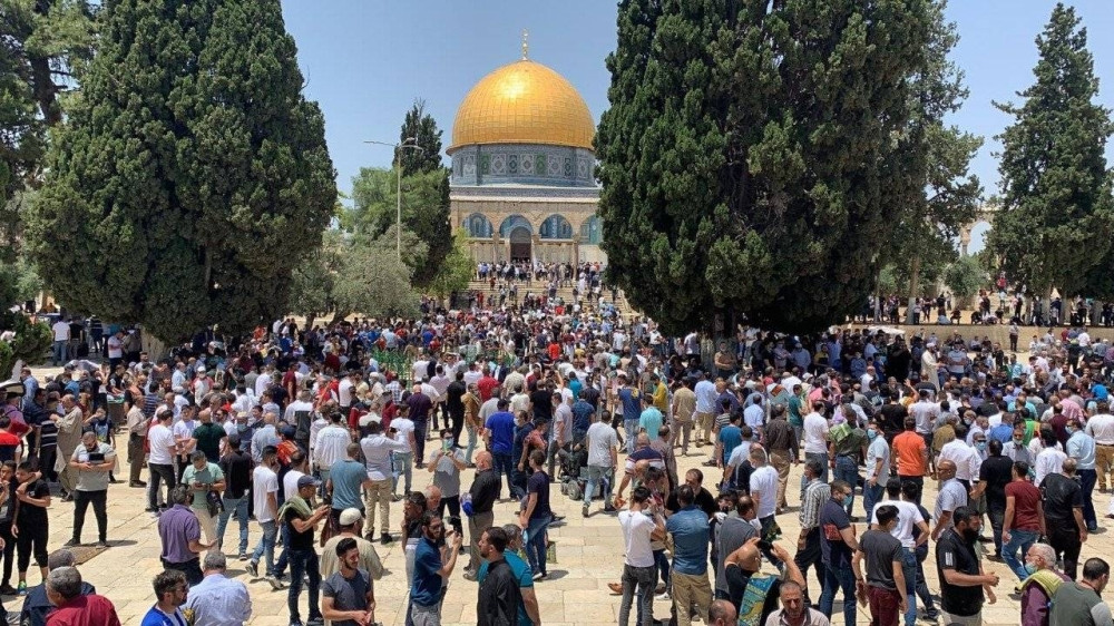 45 ألف فلسطيني يؤدون صلاة الجمعة في رحاب المسجد الأقصى