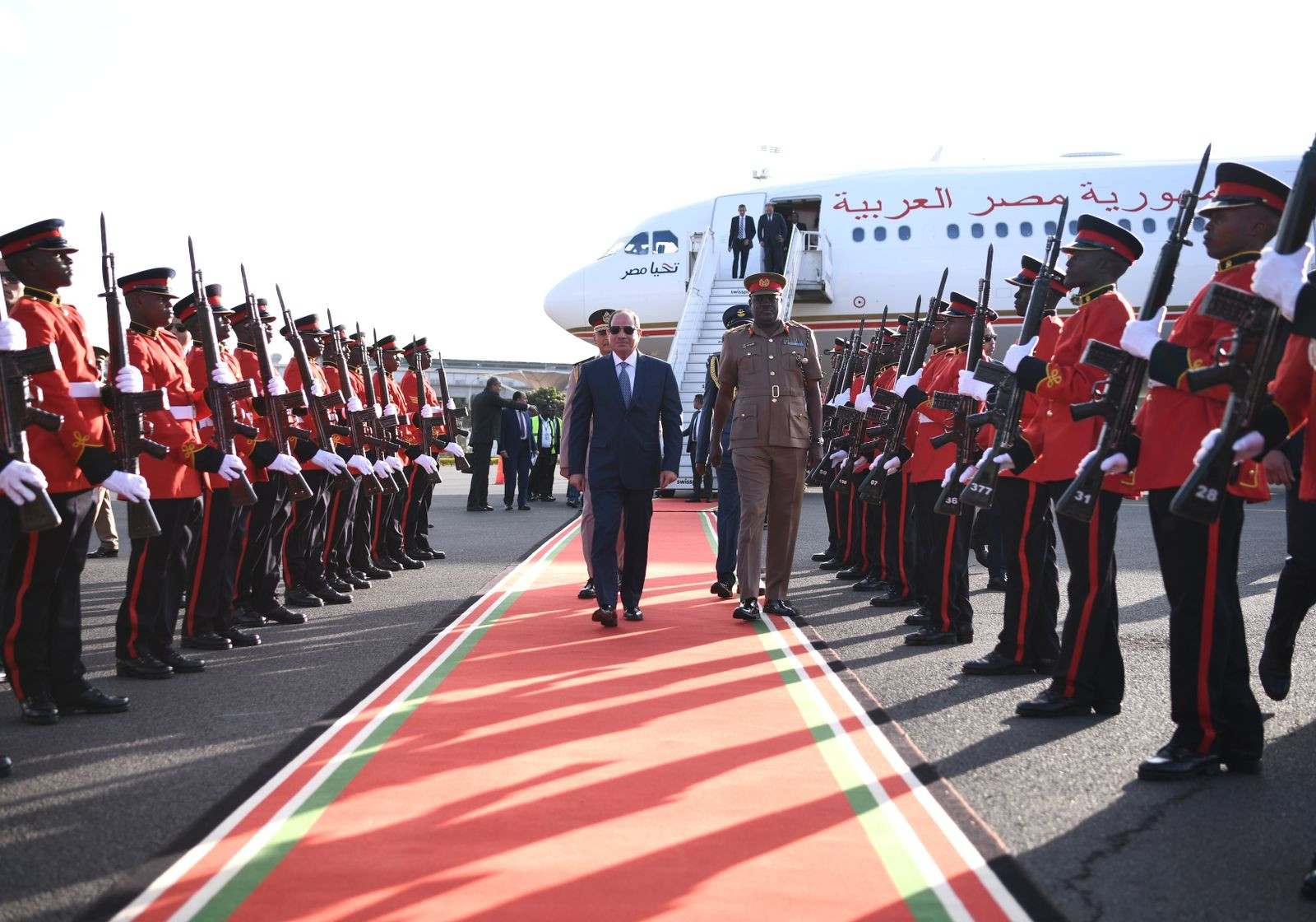 صور وصول الرئيس  السيسي