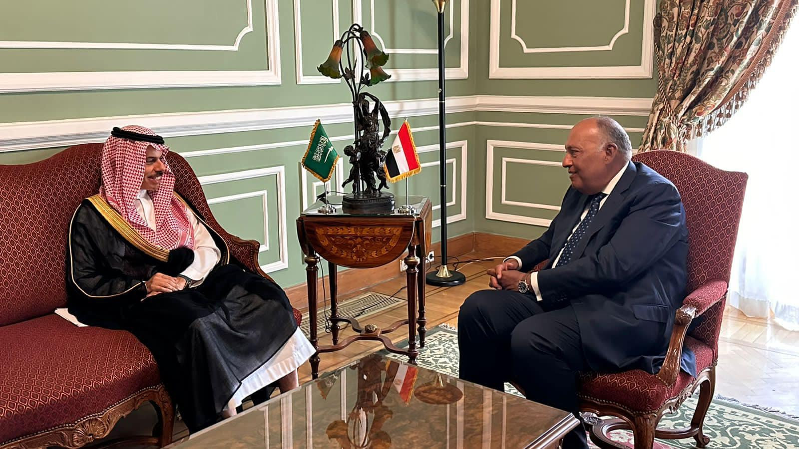 شكري ونظيره السعودي