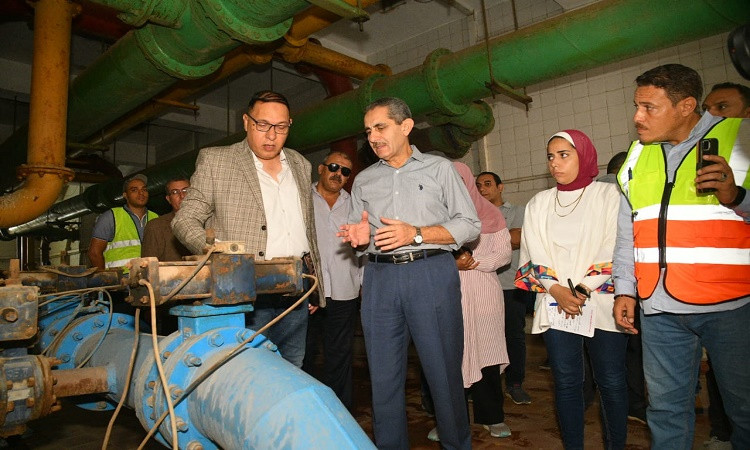 محافظ الغربية يطمئن على جاهزية محطات المياه بزفتى لمواجهة الطوارئ