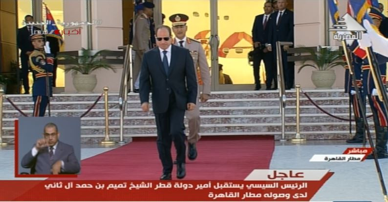 الرئيس السيسي والشيخ تميم بن حمد آل ثاني