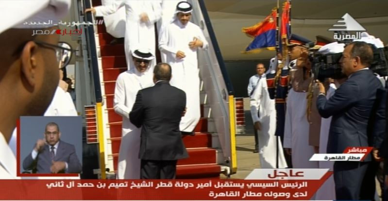 الرئيس السيسي والشيخ تميم بن حمد آل ثاني