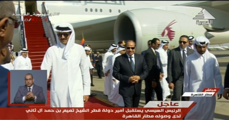 الرئيس السيسي والشيخ تميم بن حمد آل ثاني