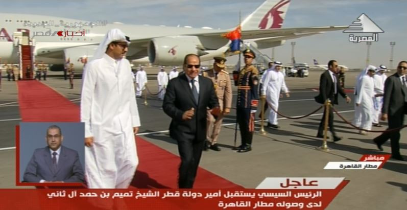 الرئيس السيسي والشيخ تميم بن حمد آل ثاني