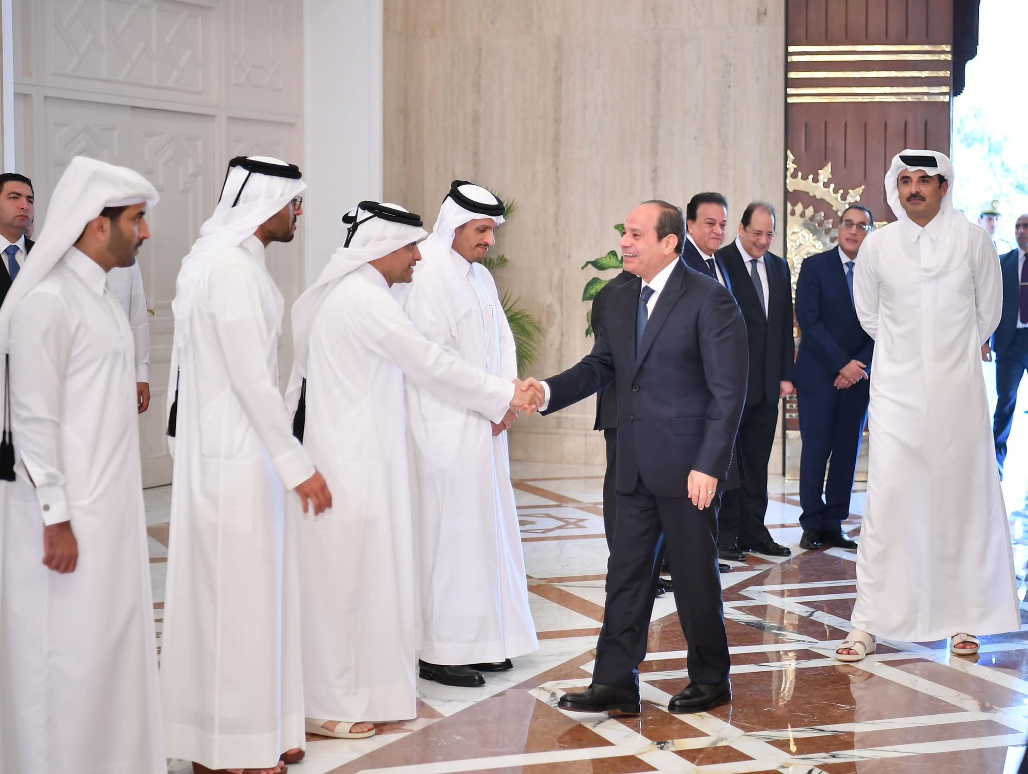 الرئيس السيسي وأمير قطر