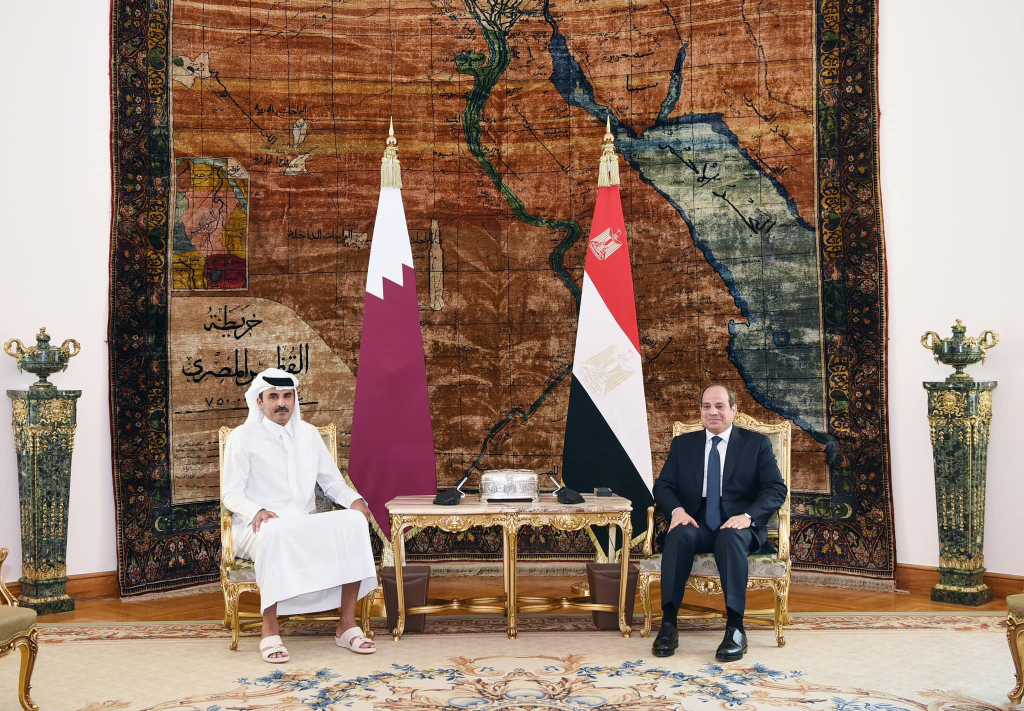 الرئيس السيسي وأمير قطر