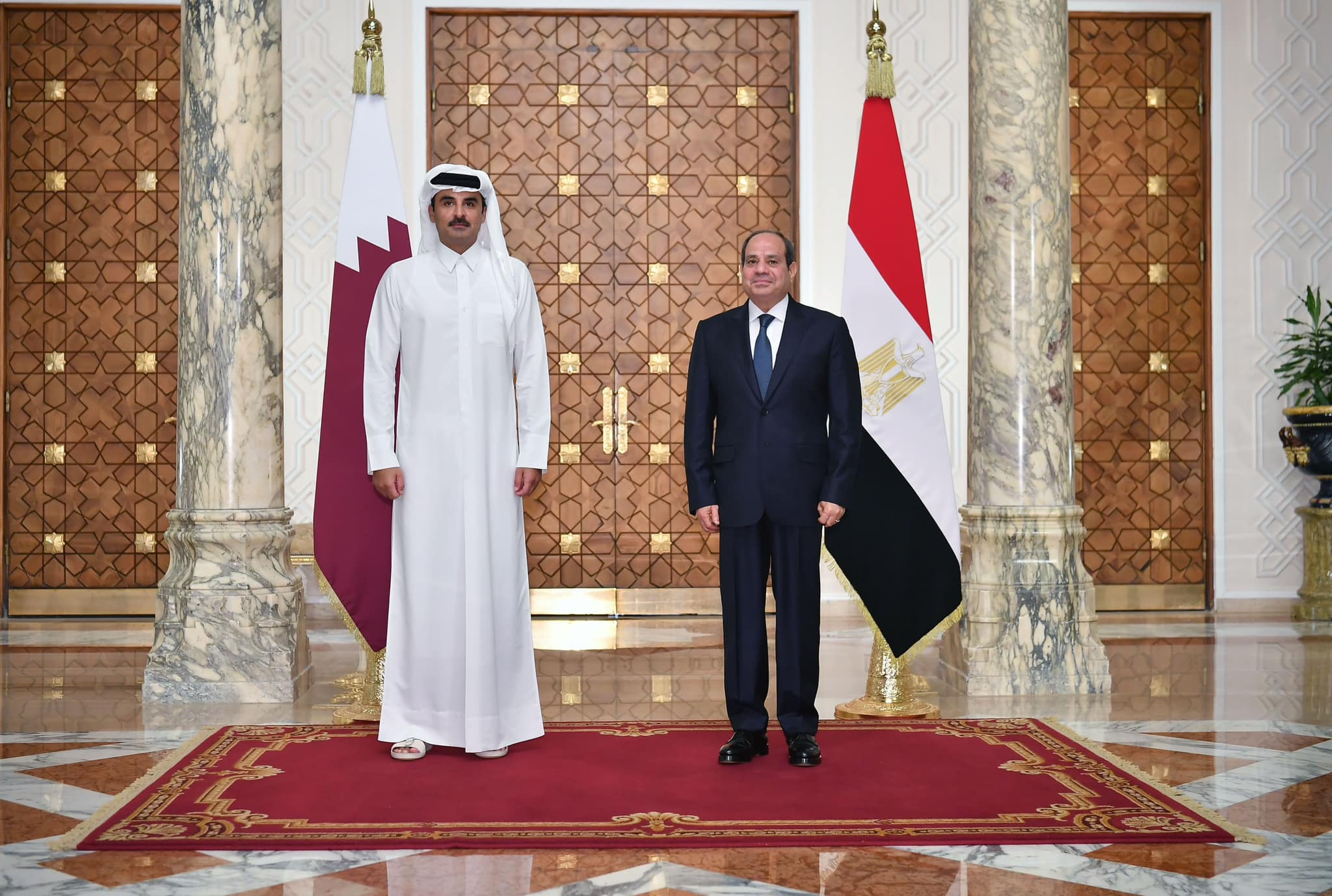 الرئيس السيسي وأمير قطر
