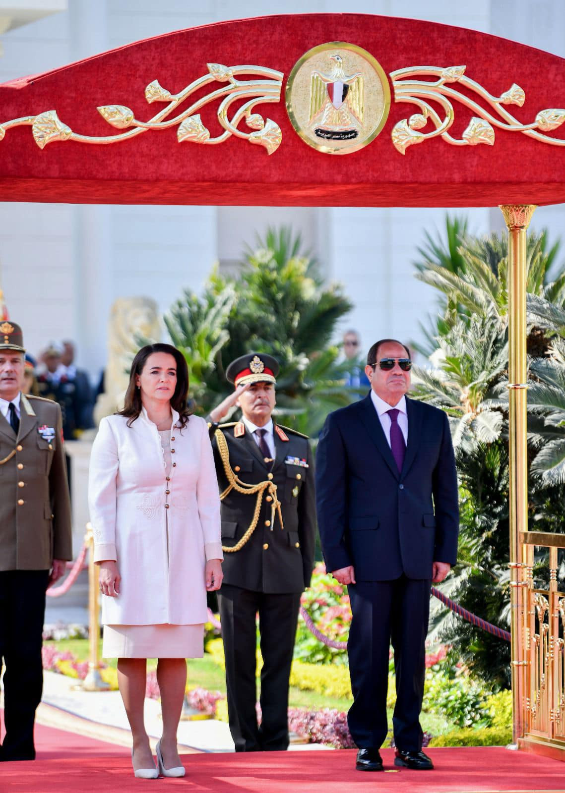 السيسي ورئيسة المجر