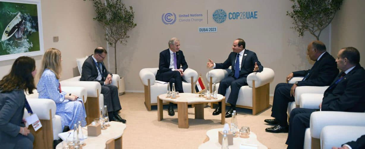 الرئيس السيسي ورئيس وزراء النرويج