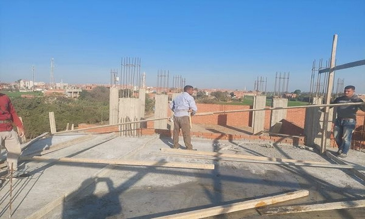 إزالة فورية لحالتين بناء مخالف بالقناطر الخيرية