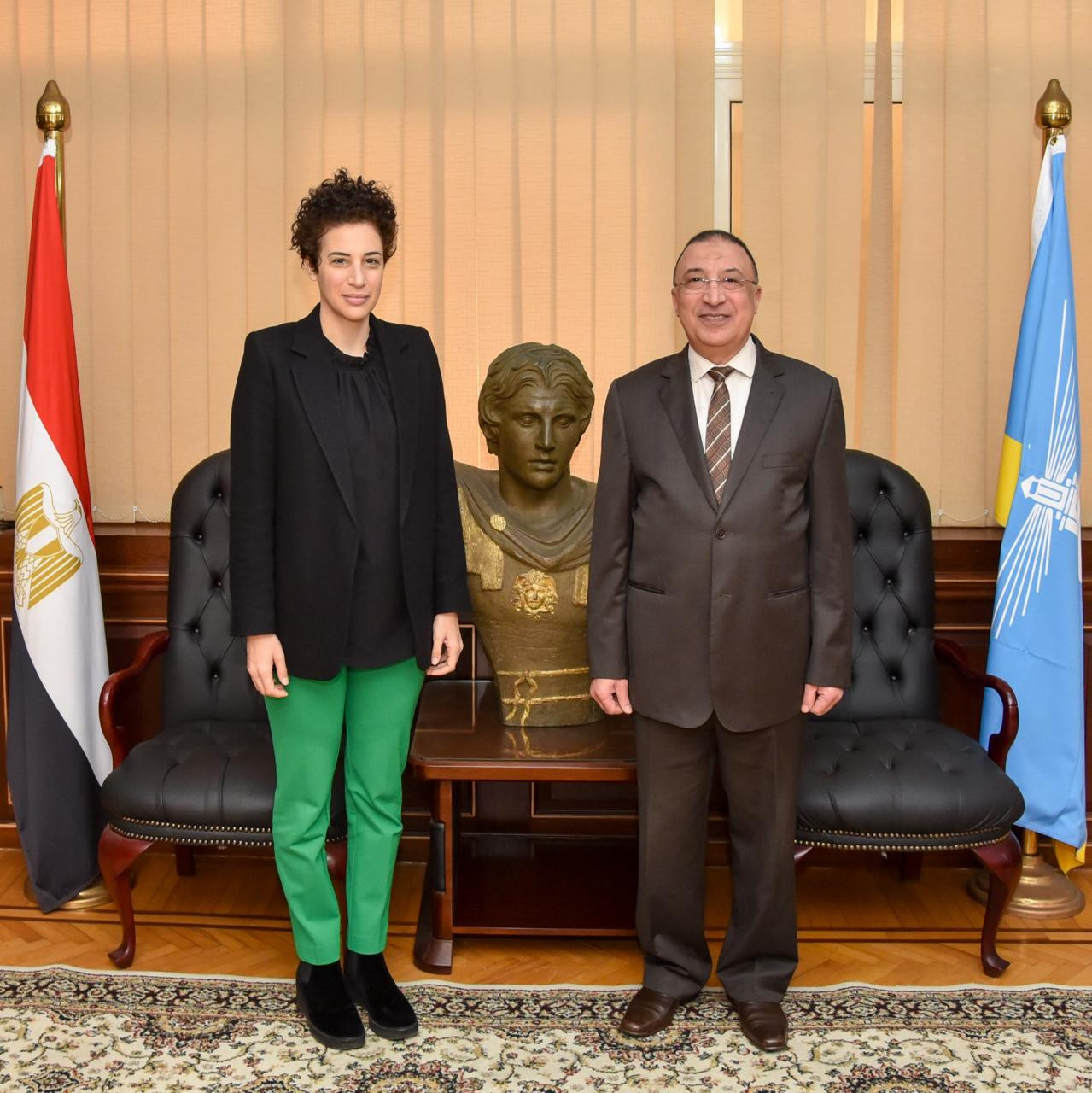 سفيرة قبرص ومحافظ الإسكندرية