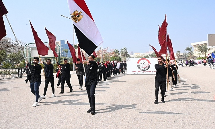 افتتاح كرنفال الأسر الطلابية بجامعة الفيوم