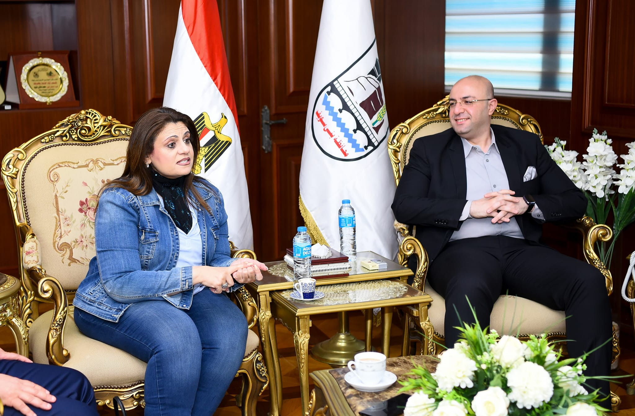 وزيرة الهجرة ومحافظ بني سويف