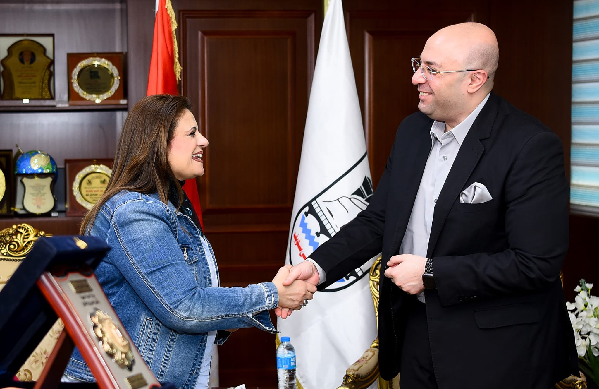 وزيرة الهجرة ومحافظ بني سويف