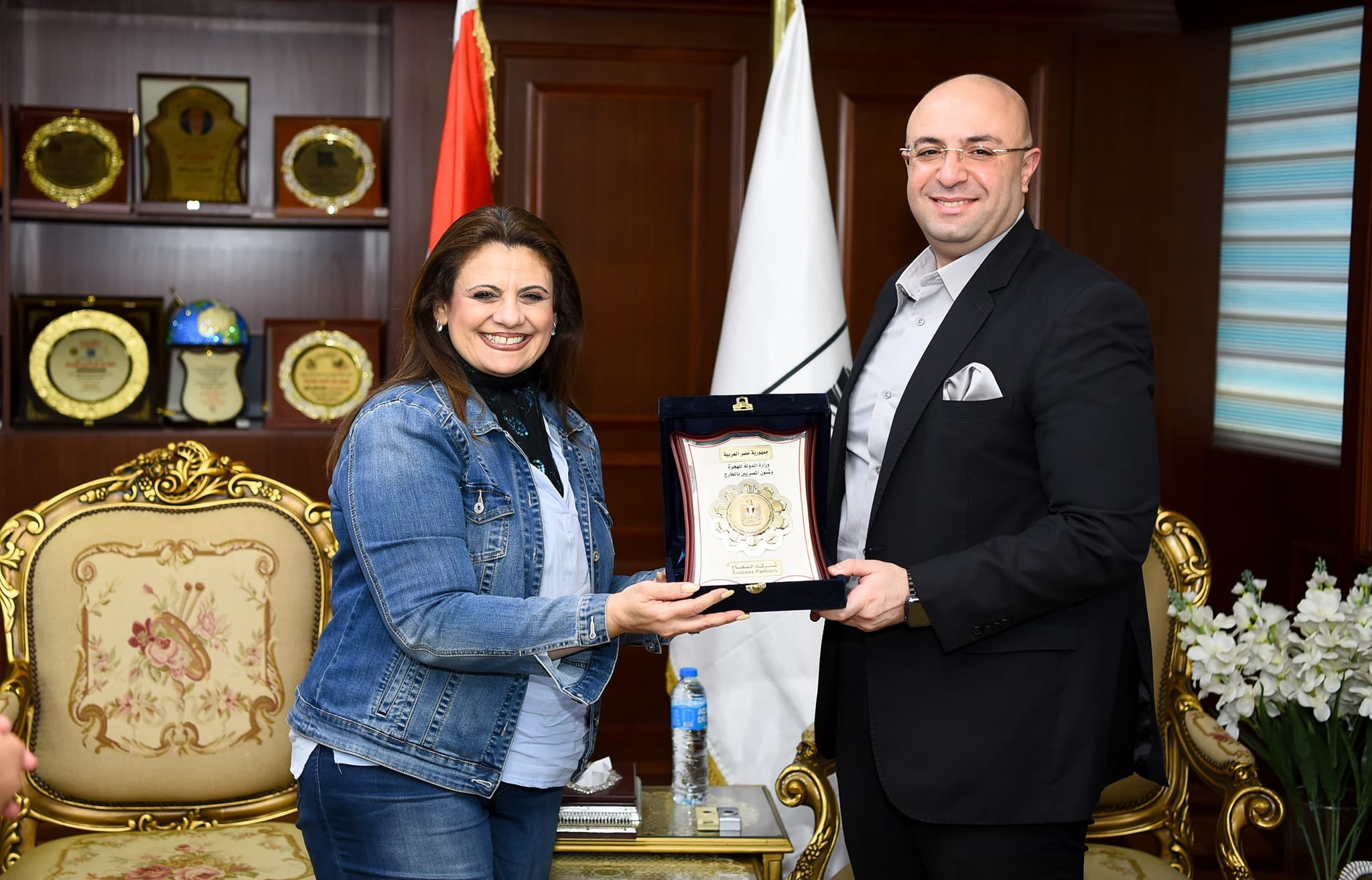 وزيرة الهجرة ومحافظ بني سويف