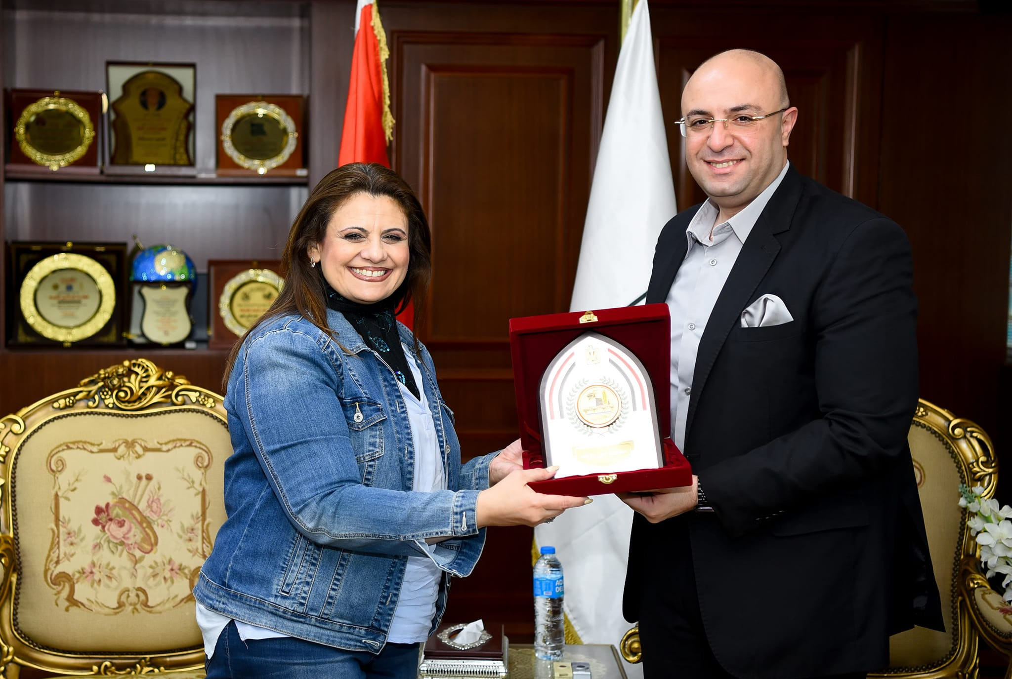 وزيرة الهجرة ومحافظ بني سويف