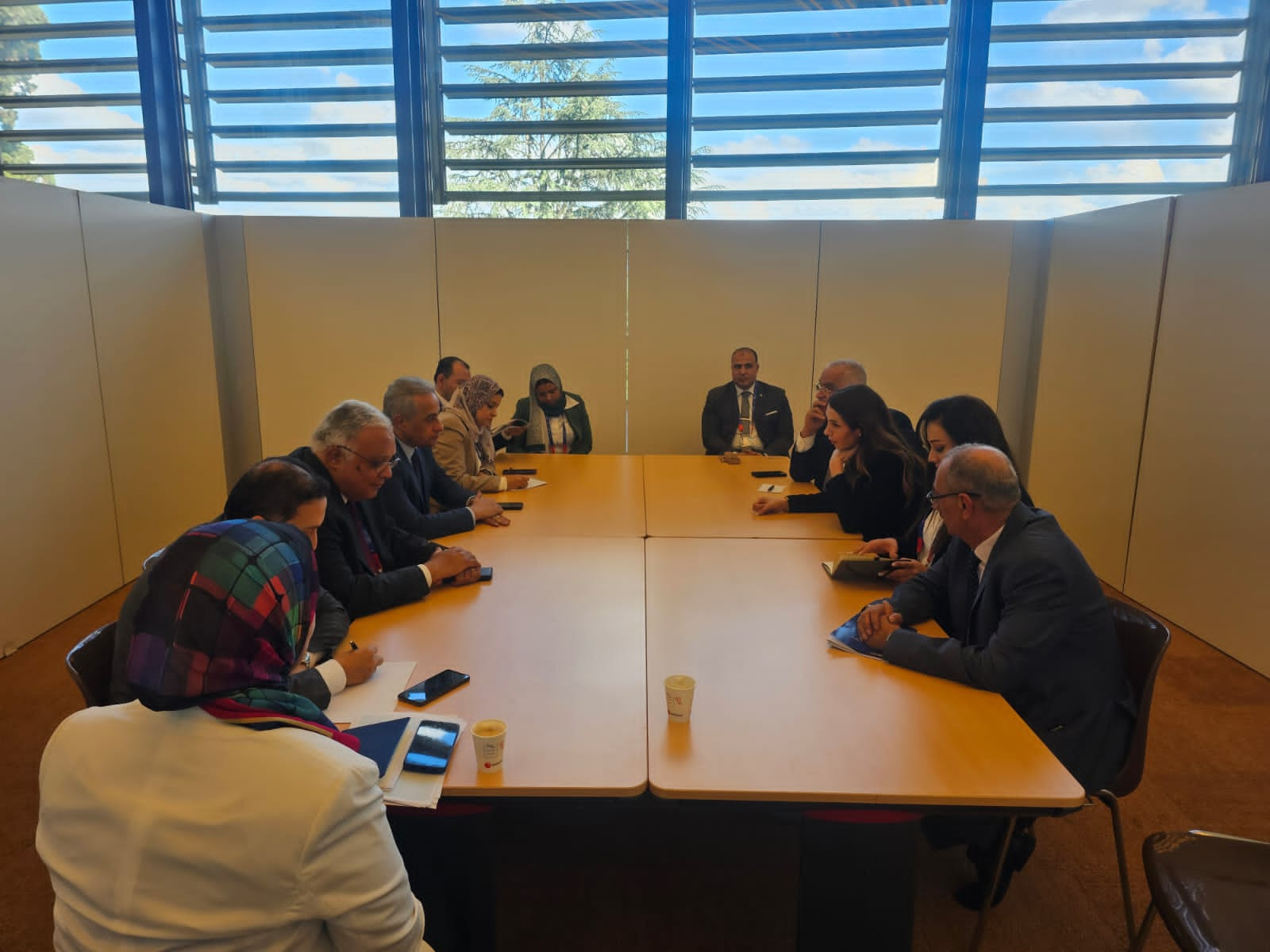 وزير العمل ونظيرته الفلسطينية