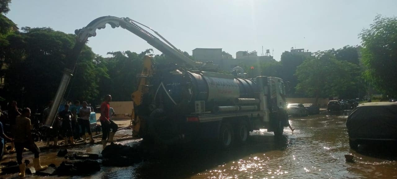 كسر في ماسورة مياه