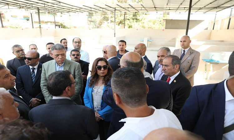 وزيرة التنمية المحلية تفتتح أعمال إنشاء السوق الحضاري بالقناطر الخيرية