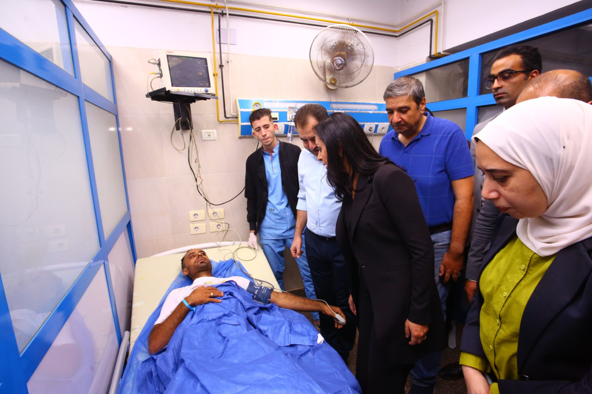 وزيرة التضامن تزور مصابي حادث القطار