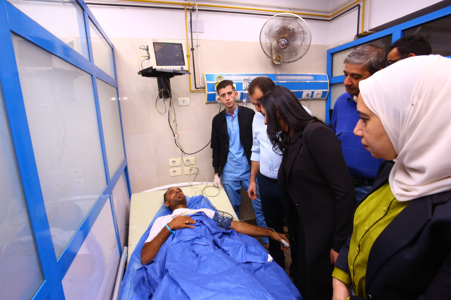 وزيرة التضامن تزور مصابي حادث القطار