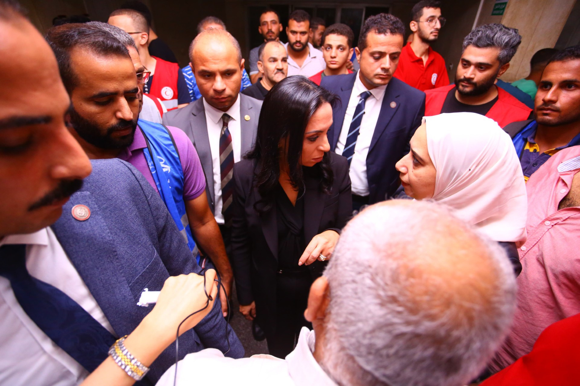 وزيرة التضامن تزور مصابي حادث القطار