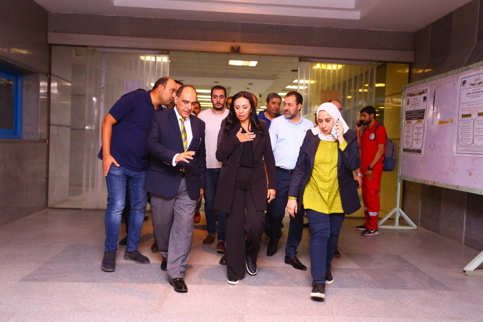 وزيرة التضامن تزور مصابي حادث القطار