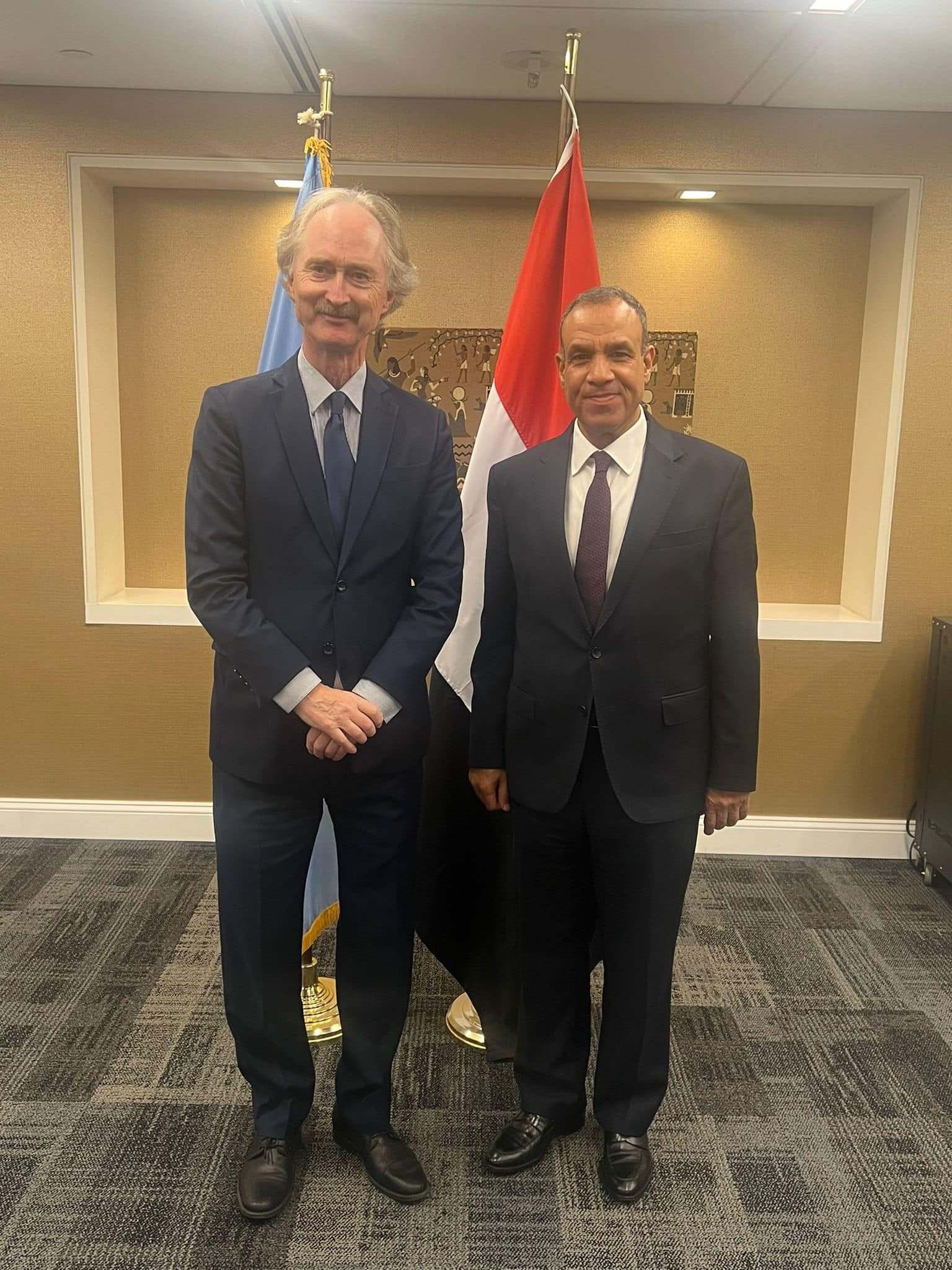 وزير الخارجية والمبعوث الخاص لسكرتير عام الأمم المتحدة لسوريا