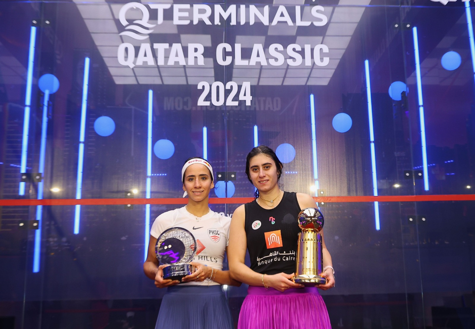 نور الشربيني بطولة قطر للاسكواش