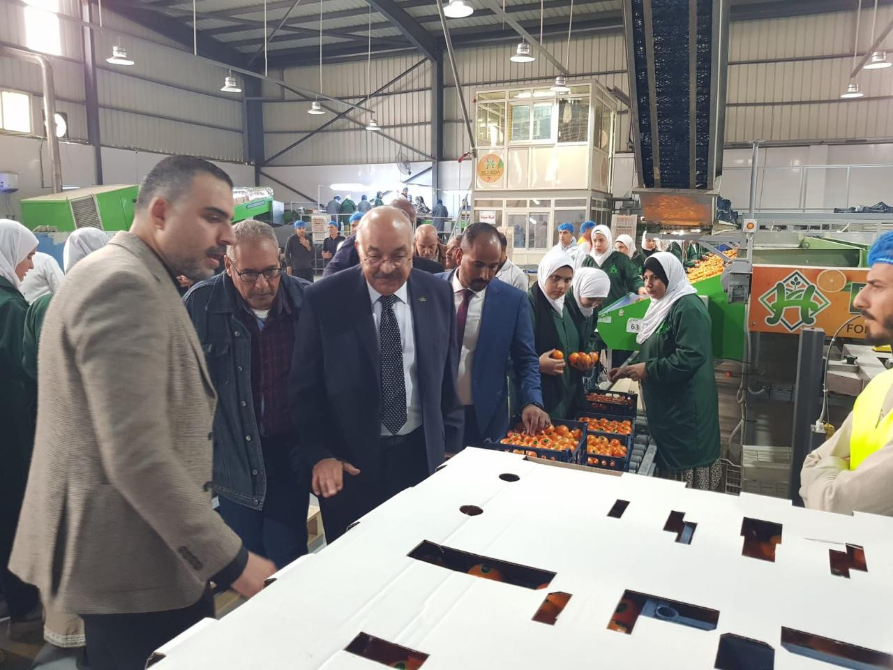 محطة فرز وتعبئة وتغليف للحاصلات البستانية