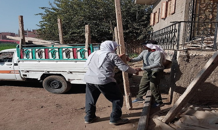 حملات مكثفة لإزالة التعديات على الأراضى الزراعية بالقليوبية