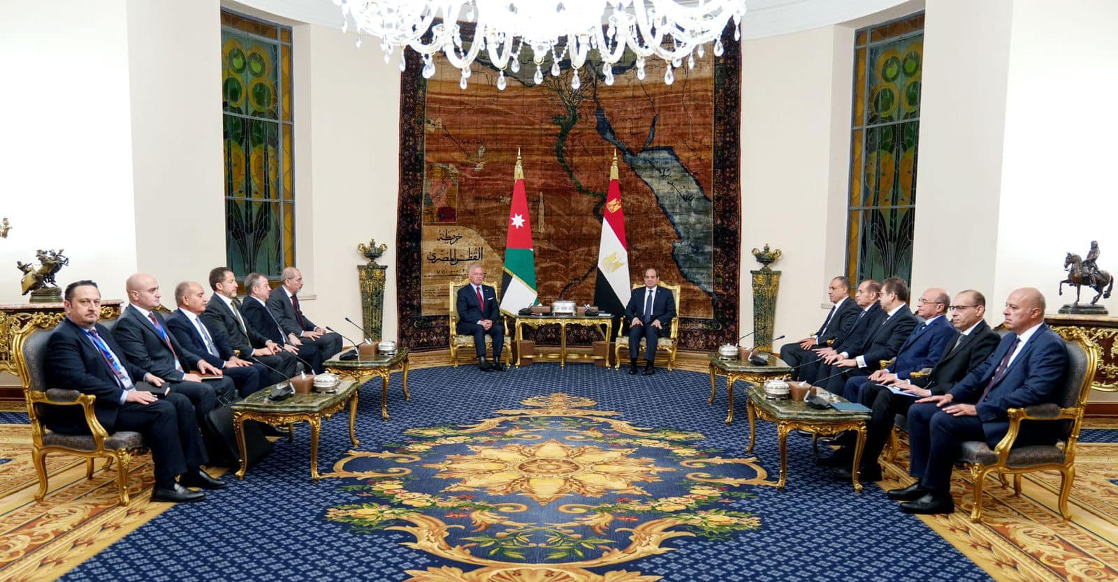 الرئيس السيسي والعاهل الأردني