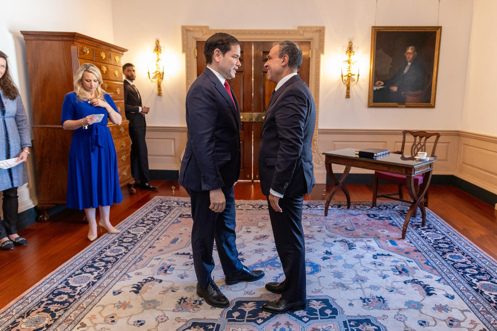 وزير الخارجية ونظيره الأمريكي