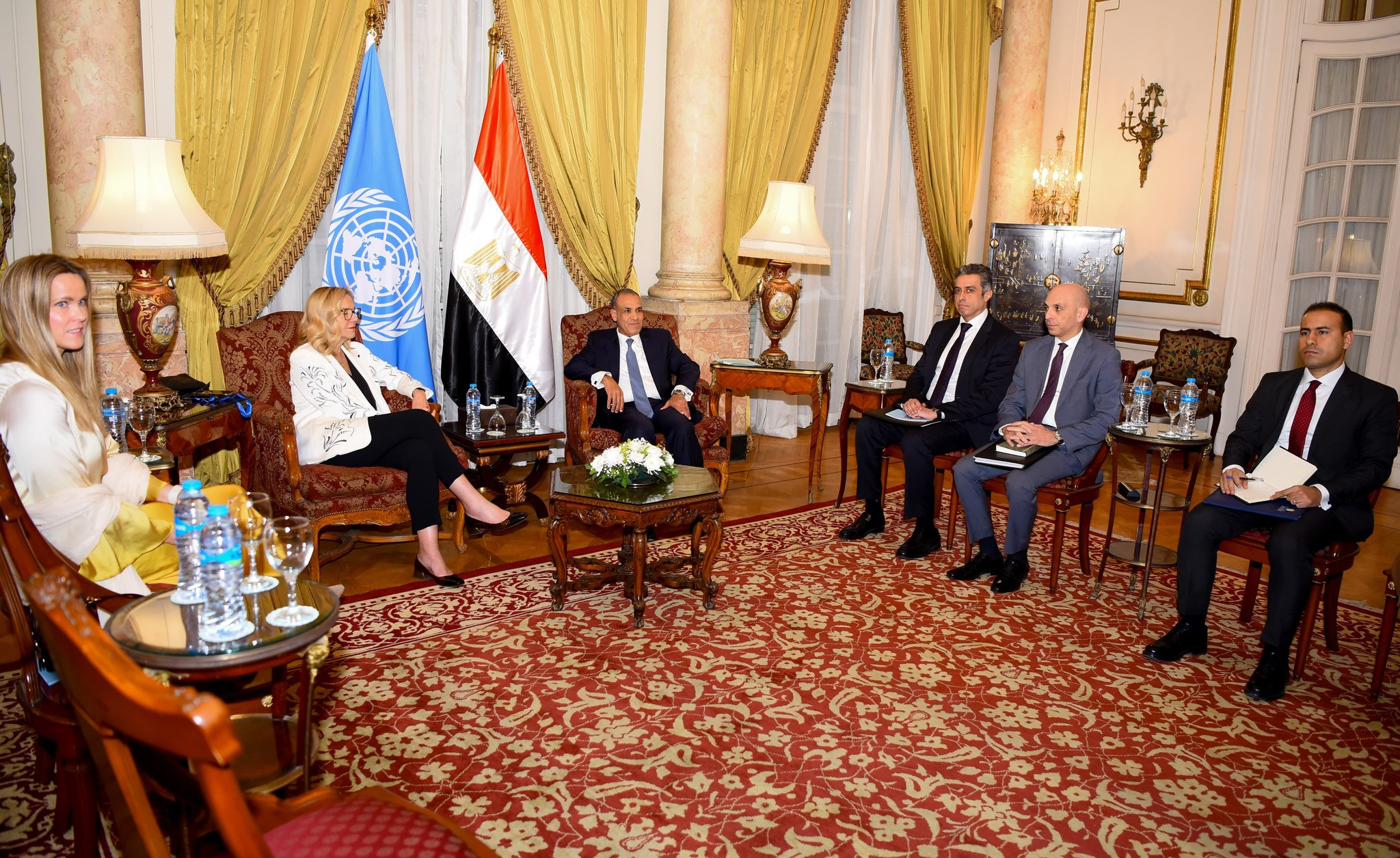 وزير الخارجية والمنسقة الأممية