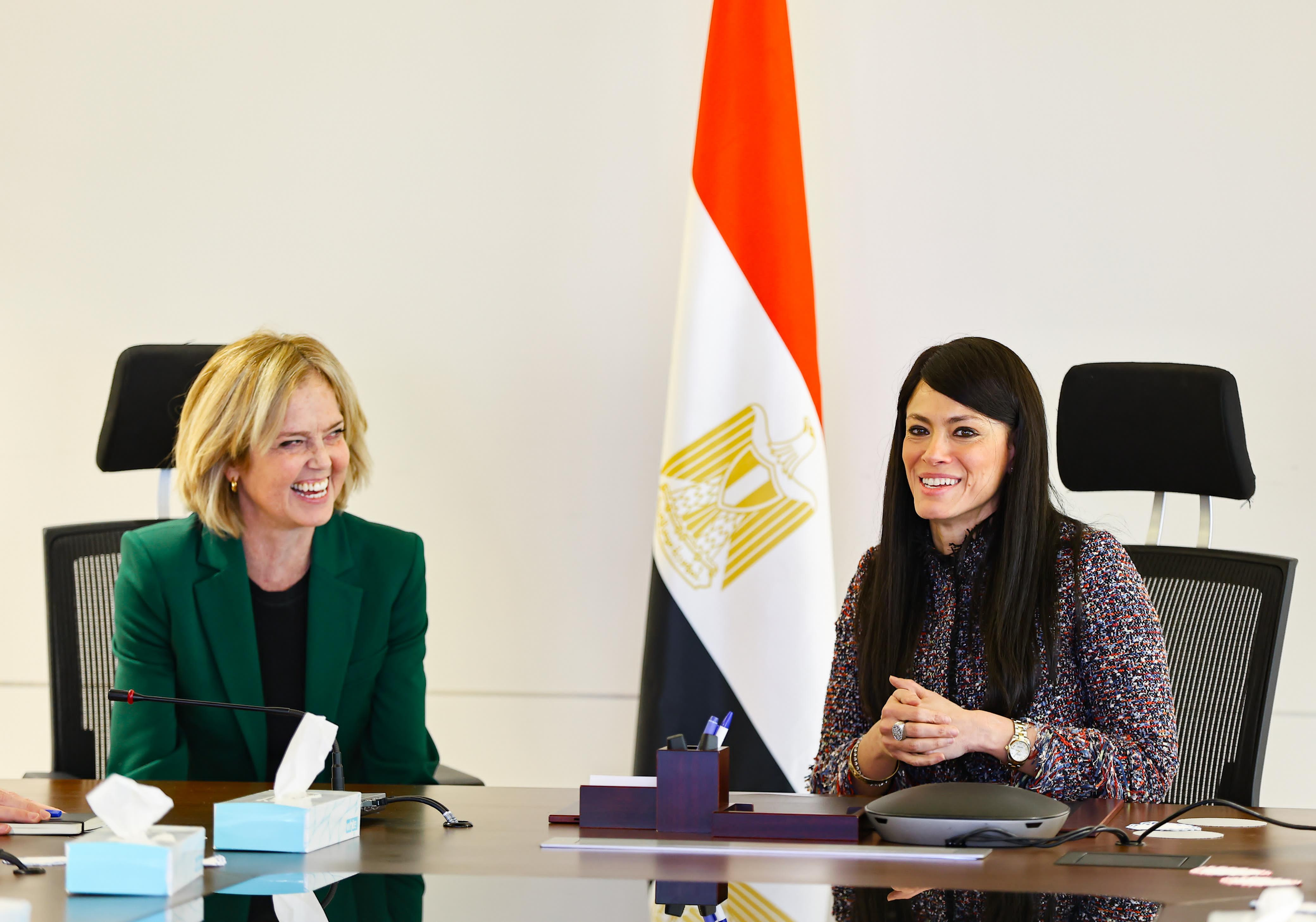 رانيا المشاط وسفيرة النرويج