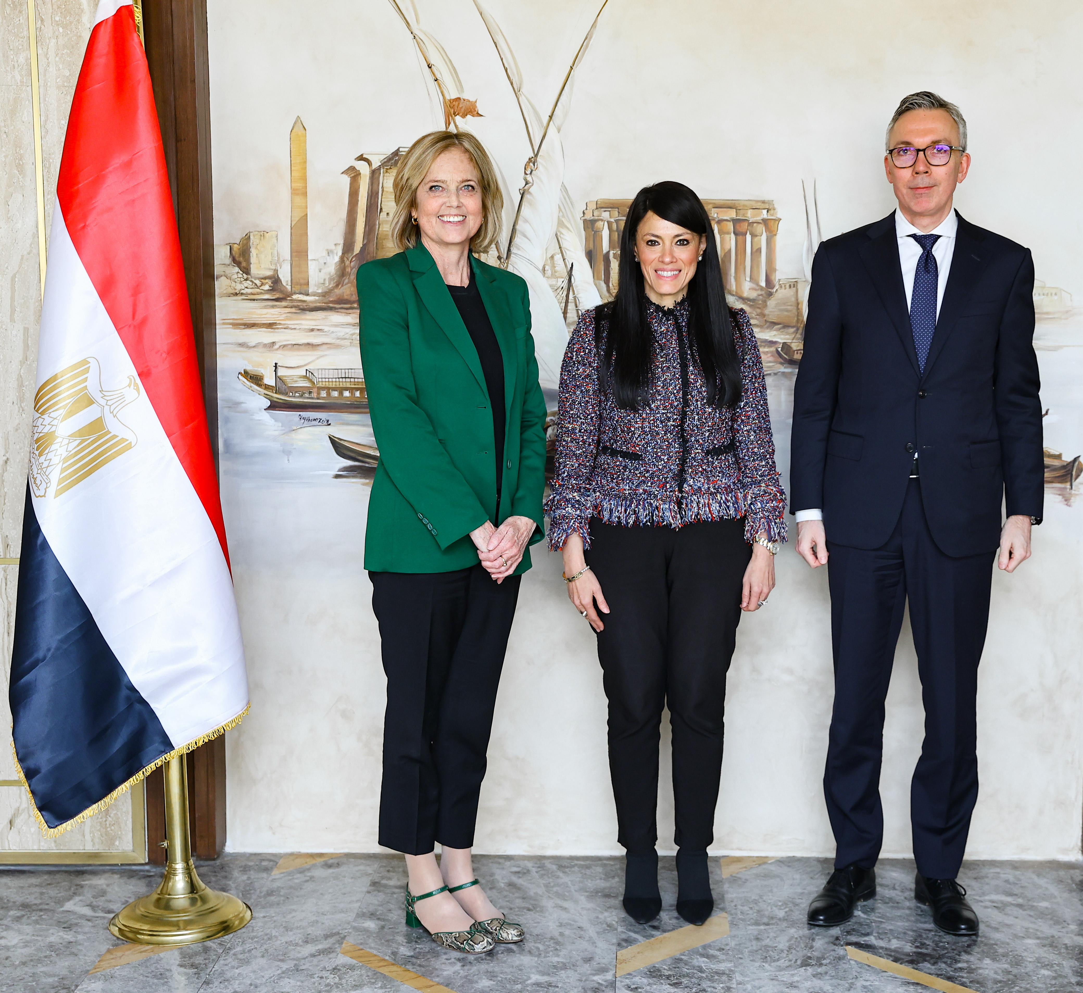 رانيا المشاط وسفيرة النرويج