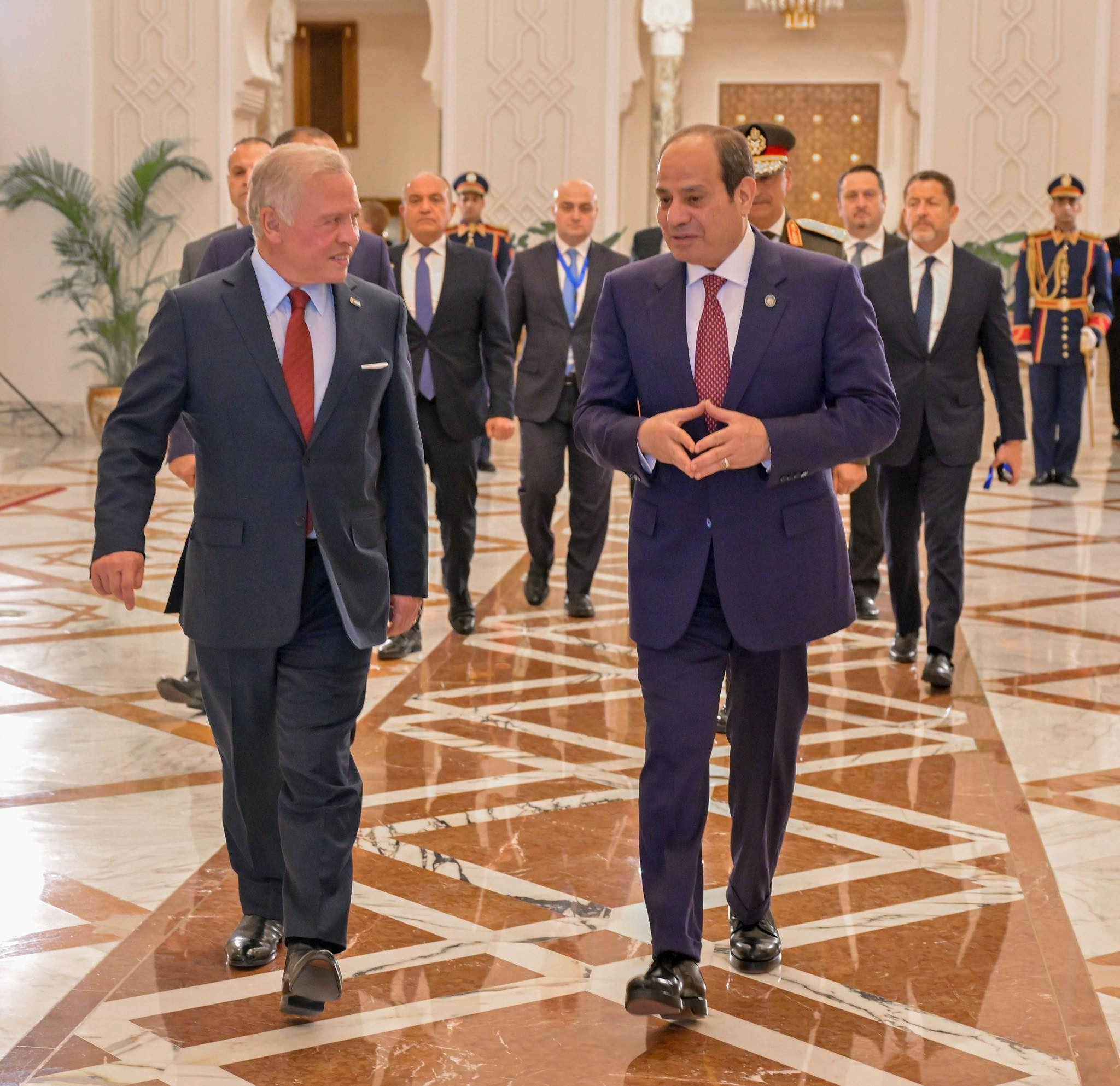 الرئيس السيسي والعاهل الأردني