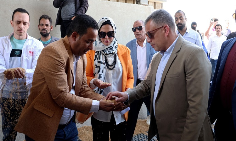 محافظ الإسماعيلية يتفقد صوامع القمح بأبوصوير ويتابع عملية توريد المزار