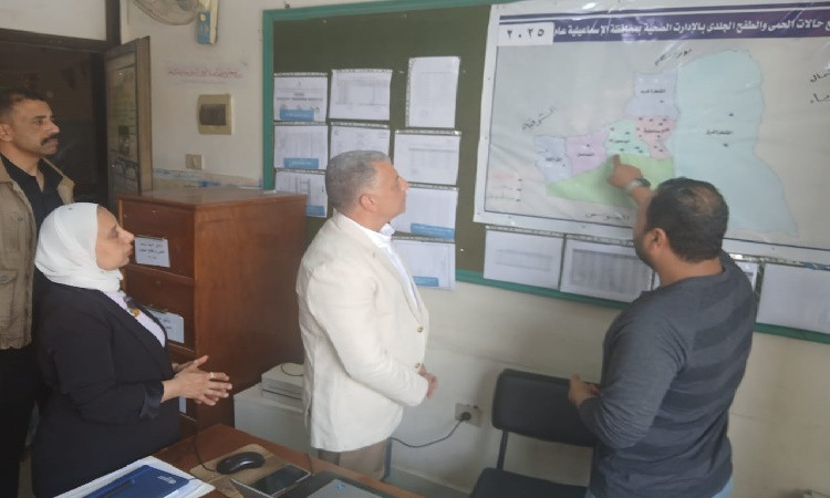 محافظ الإسماعيلية يتفقد مديريات الزراعة والتموين والشئون الصحية