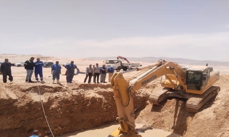مياه البحر الأحمر: انتهاء إصلاح كسر خط الكريمات واستئناف تدريجي لضخ ال