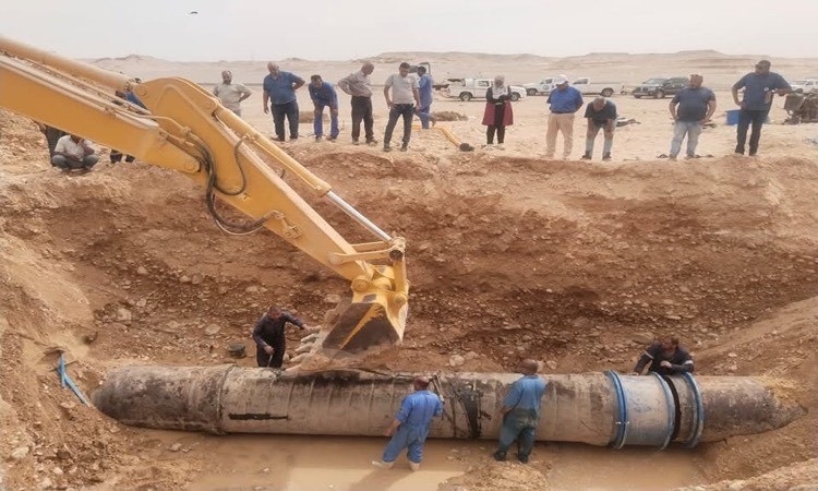 مياه البحر الأحمر: انتهاء إصلاح كسر خط الكريمات واستئناف تدريجي لضخ ال