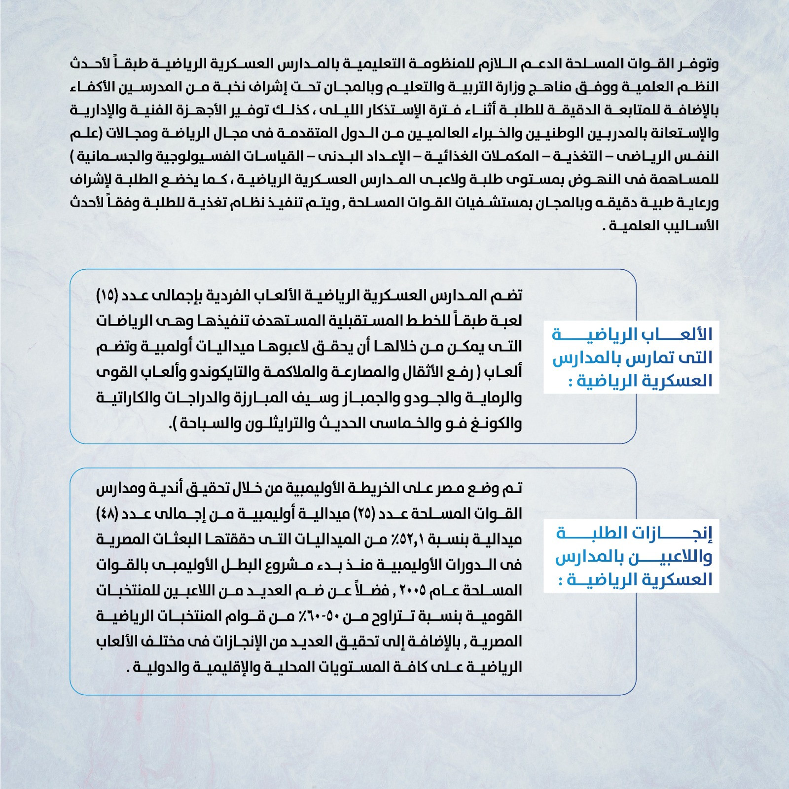 المدارس العسكرية الرياضية