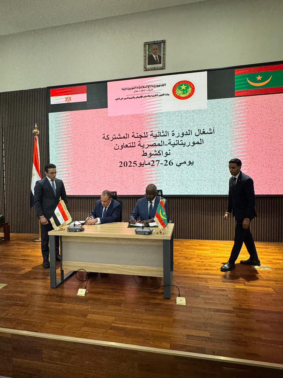 وزير الخارجية ونظيره الموريتاني