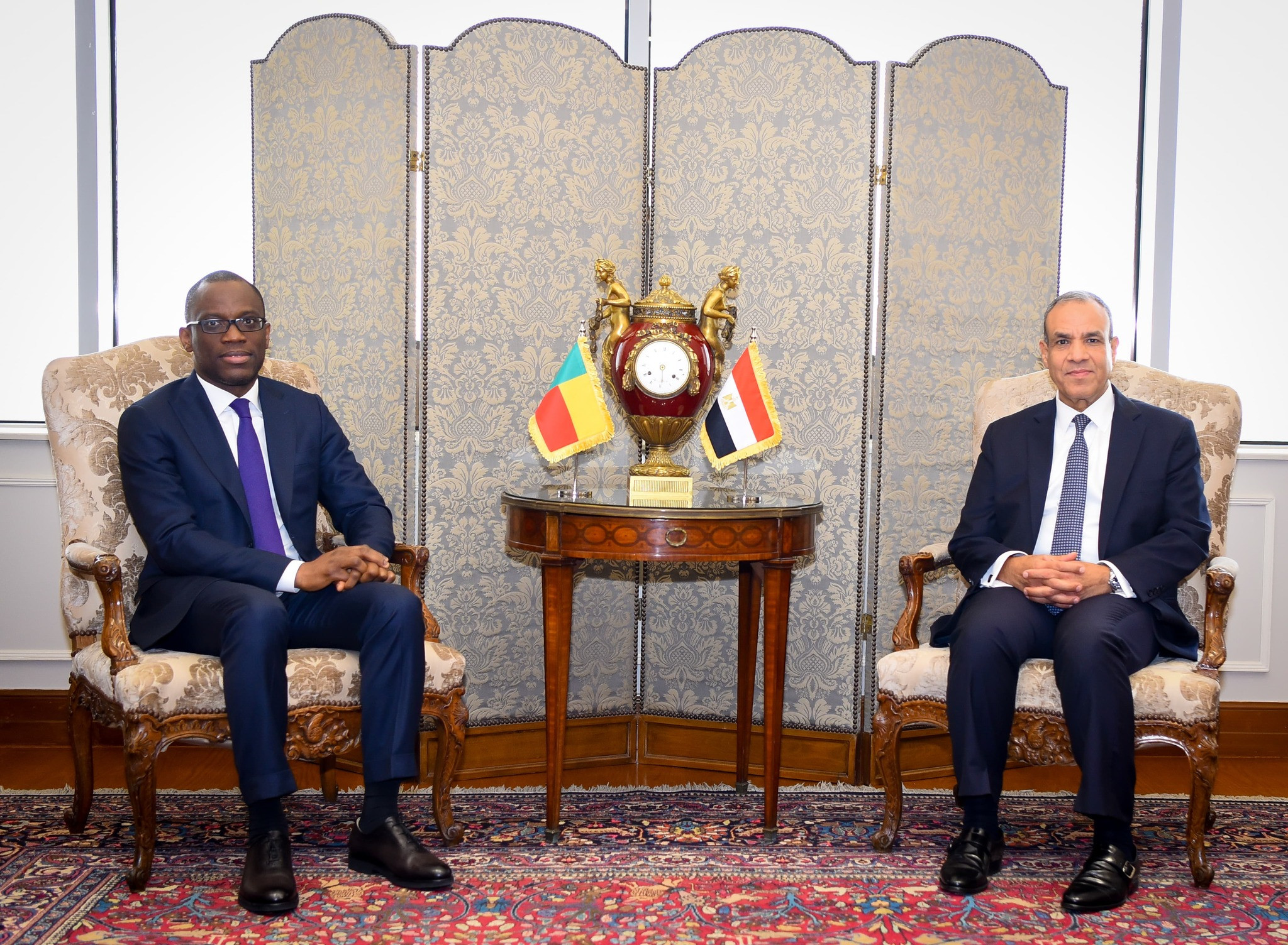 عبد العاطي ووزير خارجية بنين