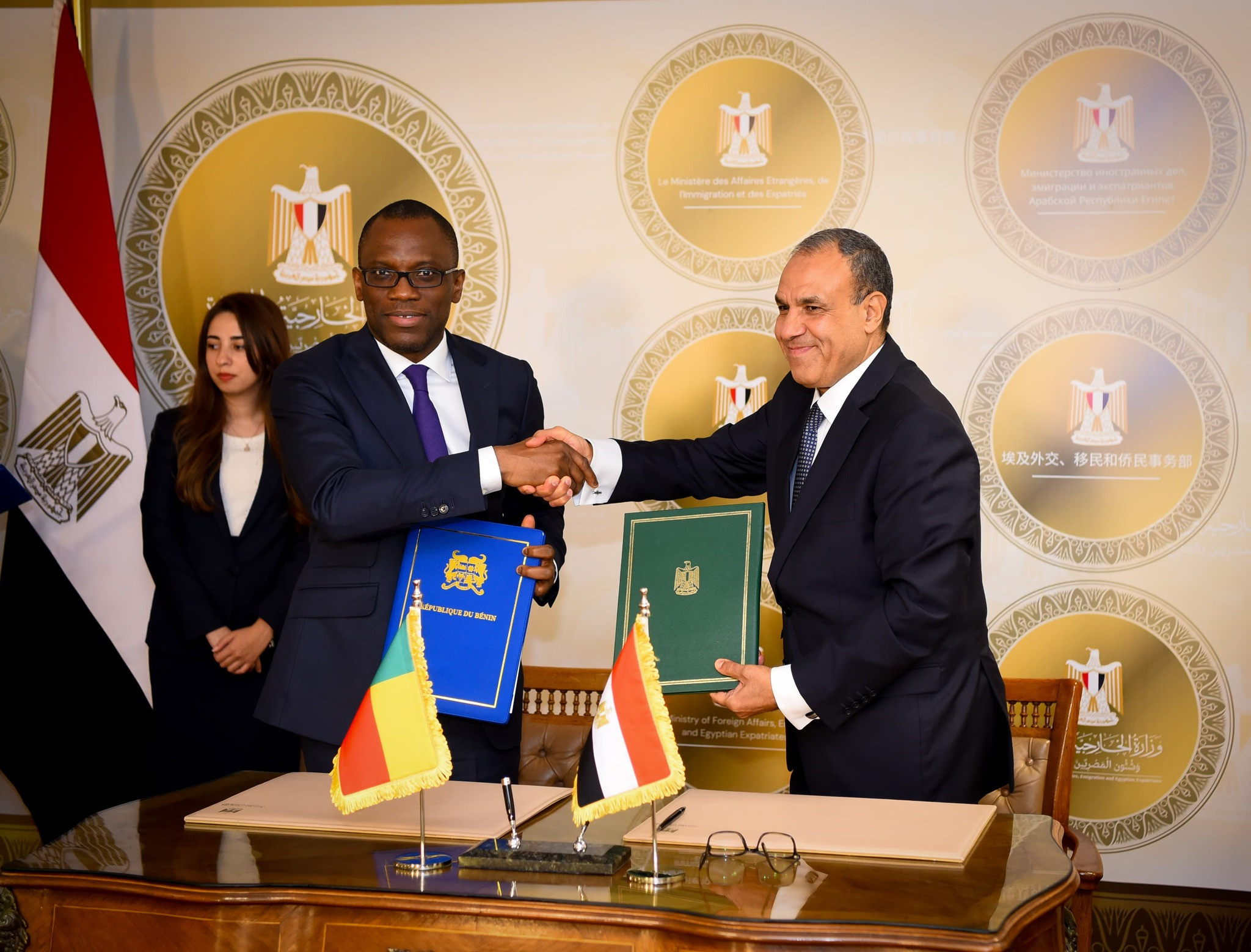 عبد العاطي ووزير خارجية بنين