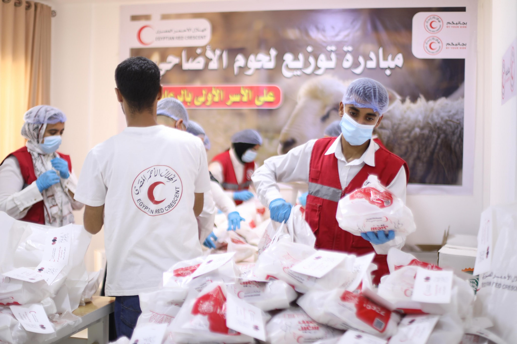 توزيع اللحوم