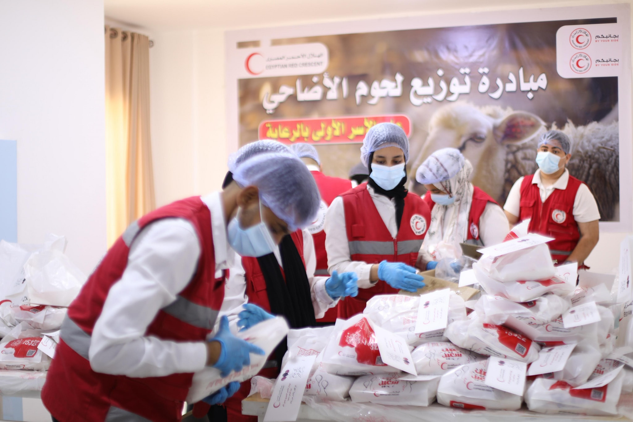 توزيع اللحوم