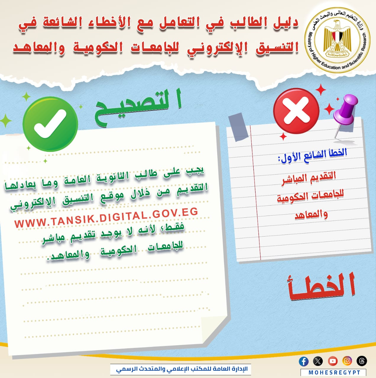 الخطأ الأول في التنسيق