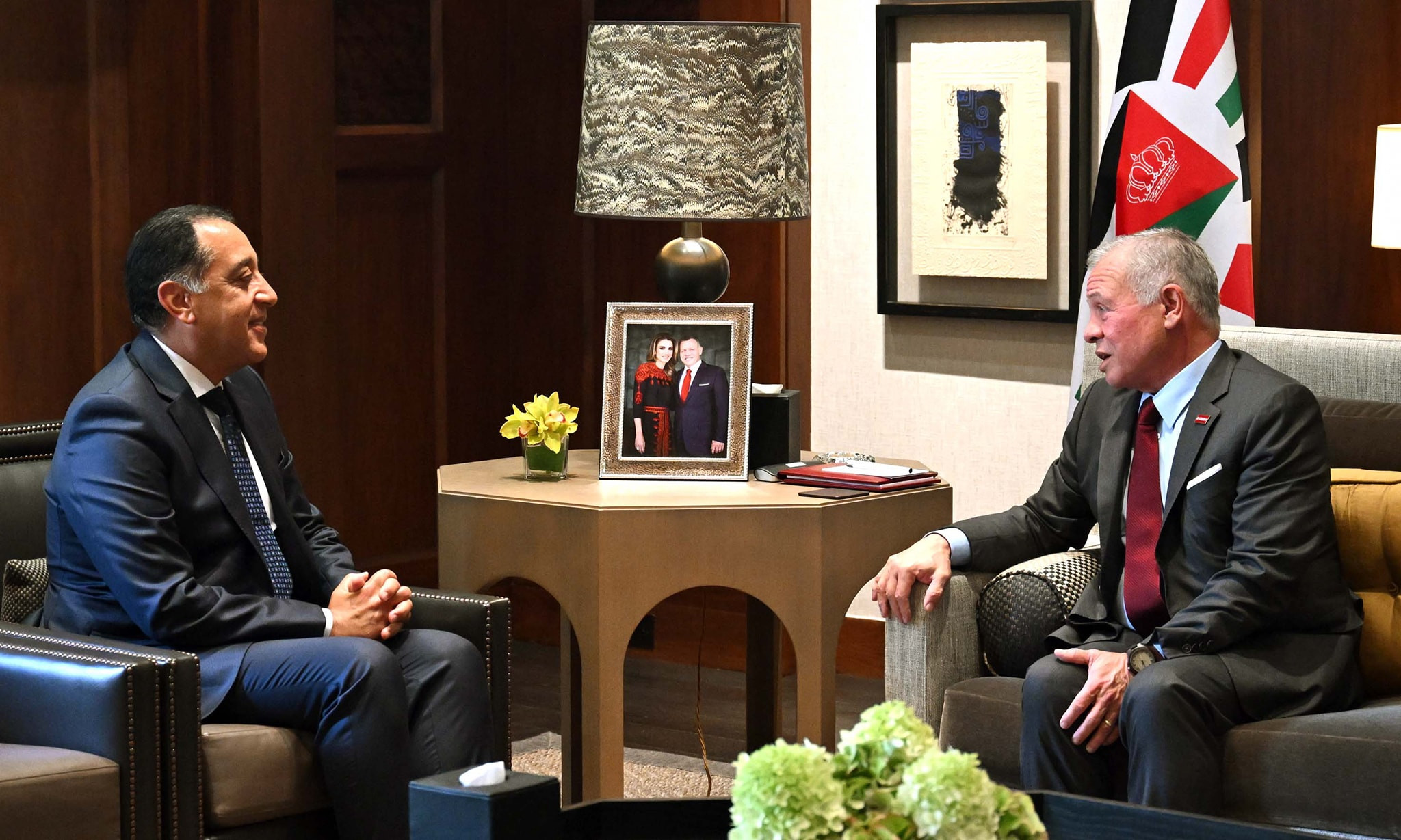 العاهل الاردني ومدبولي