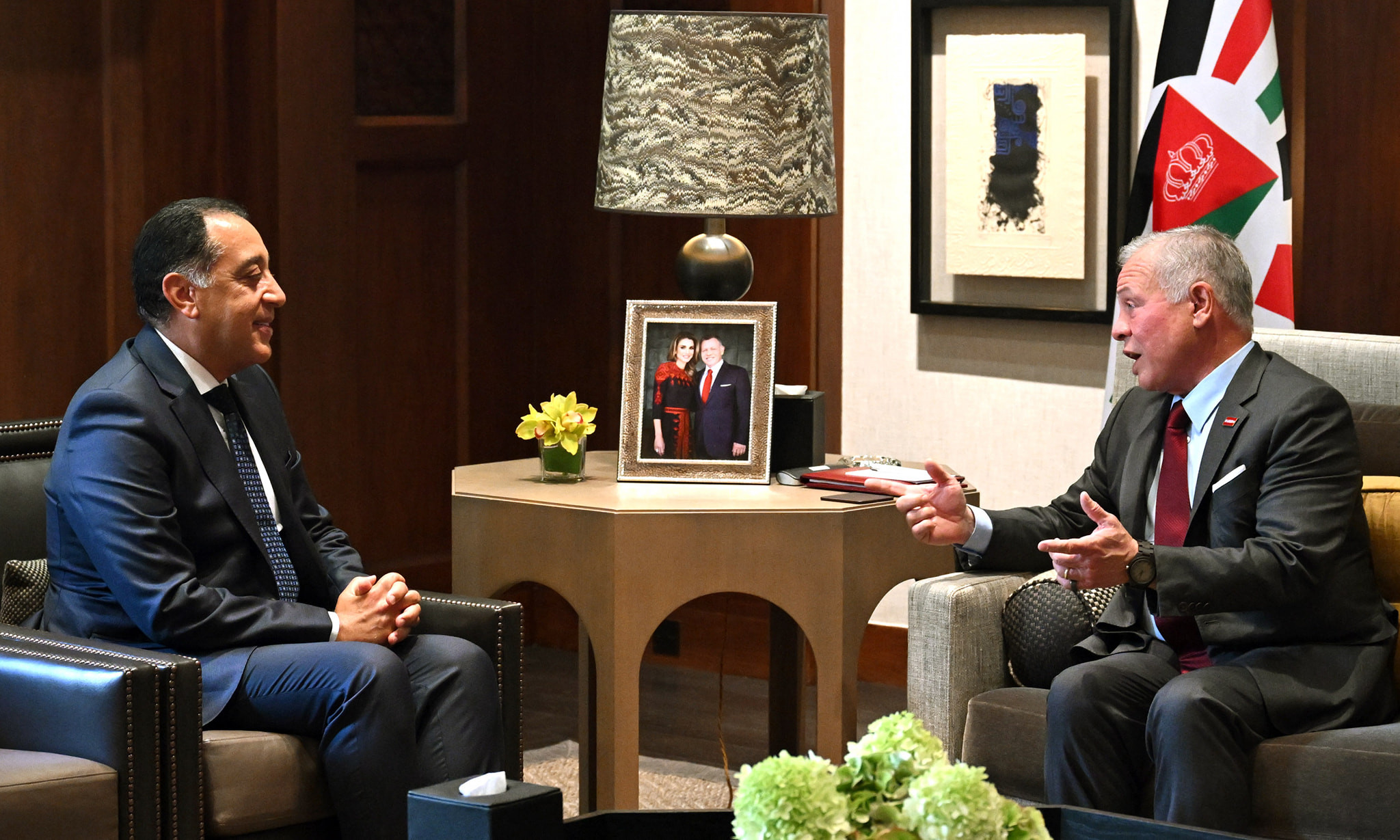 العاهل الاردني ومدبولي